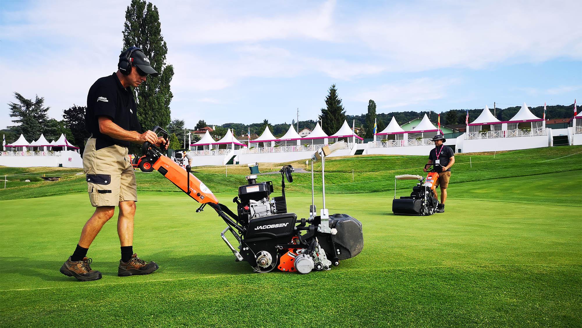 Walk behind greens discount mower